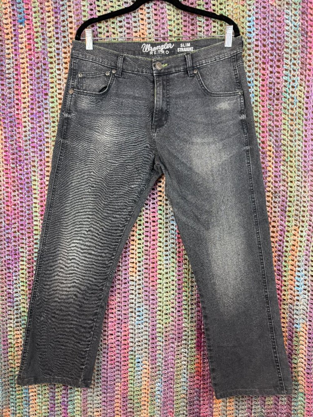 Wrangler Retro Slim Straight Mens Jeans (Size 33x30)